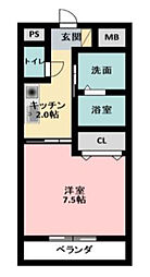 間取図画像 1K