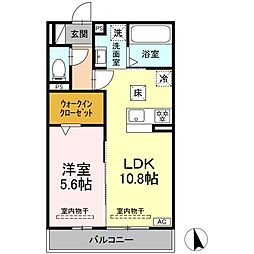 シリウス 1LDKの間取図画像