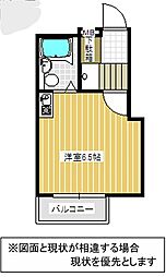 朝日プラザ浜松ステーションスクエア ワンルームの間取図画像