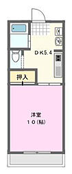 ステージ21 1DKの間取図画像