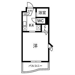 Teafarm2 1Kの間取図画像