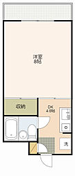 Classicll 1DKの間取図画像