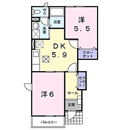 セレーノ 2DKの間取図画像