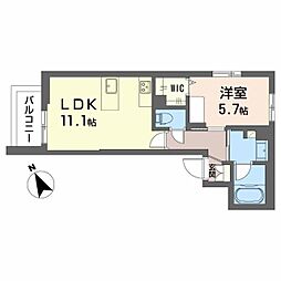 GM.E 1Kの間取図画像