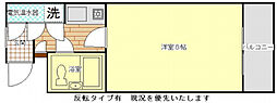 マンションステップ 1Kの間取図画像