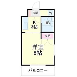 アパルトーノイン 1Kの間取図画像