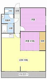 Lコンフォール 2LDKの間取図画像