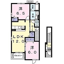 フルハウス 2LDKの間取図画像