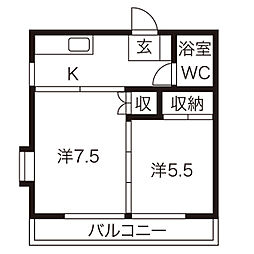 ACTY 2Kの間取図画像