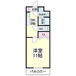 マスカット・S 1DKの間取図画像