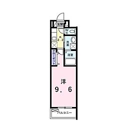 ラウレア 1Kの間取図画像