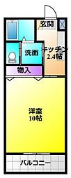 エムズドリーム1 1Kの間取図画像