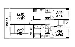 サンコーポ蜆塚 3LDKの間取図画像