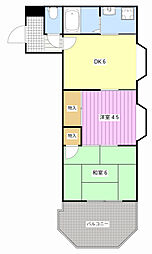 ハイムM.K 2DKの間取図画像