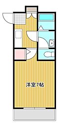 クレフラスト天龍川駅前A棟 1Kの間取図画像