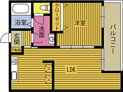 P'STYLEZERO 1LDKの間取図画像
