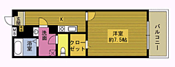リベルテ21 1Kの間取図画像