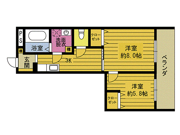 同じ建物の物件間取り写真 - ID:244003380770