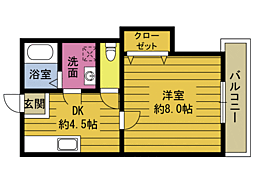 Acty1 1DKの間取図画像