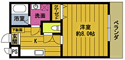 R-31番館 1Kの間取図画像