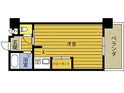 ラトゥール金池 1Kの間取図画像