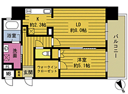 ＲＪＲプレシア大分駅前 3階1LDKの間取り