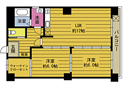 ヴィラ宮崎 2LDKの間取図画像