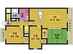ヴューテラス・宙季 3LDKの間取図画像