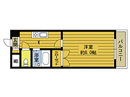 インテリジェントコーポ　ＮＯ．10 1階1Kの間取り