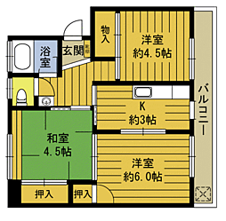 アベコーポ 1階/1-B