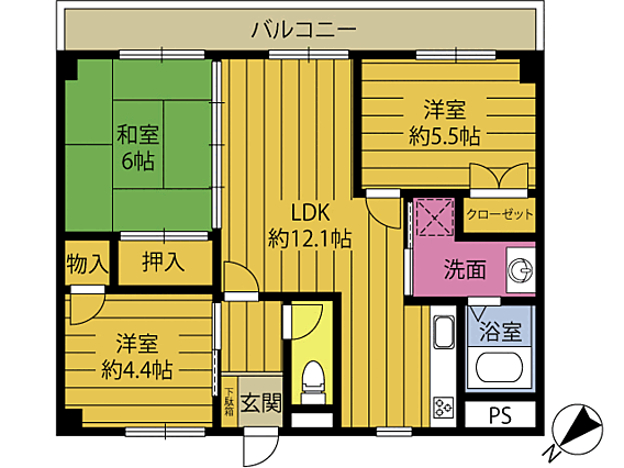 サンルーラル江無田_間取り_0