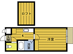 アップルハウス松原 1Kの間取図画像