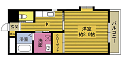 S'BLD 1Kの間取図画像