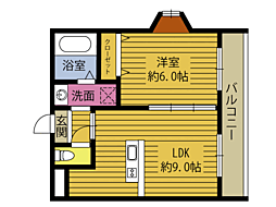 グリーンビル日岡 1DKの間取図画像