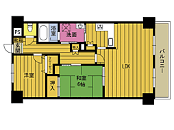 鈴木I 5階2LDKの間取り