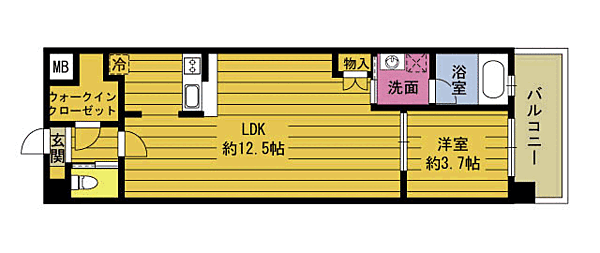 レスコ府内 704｜大分県大分市府内町１丁目(賃貸マンション1LDK・7階・39.22㎡)の写真 その2