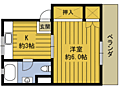 コスモタウン大道4階2.5万円