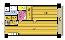 ヤマトビル 1LDKの間取図画像