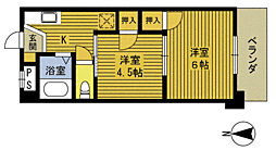 ニュー藤 2Kの間取図画像