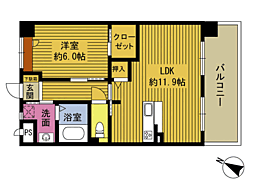 桝屋’5 2階1LDKの間取り