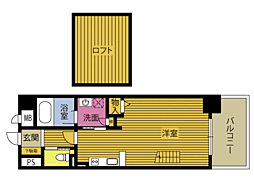 ＡＴＴＩＣＡ 2階ワンルームの間取り