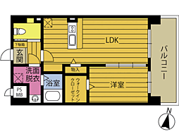 カクマサビル 1LDKの間取図画像