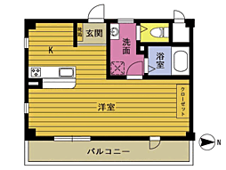 May ワンルームの間取図画像