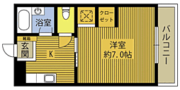 VILLAPLACEOITAB 1Kの間取図画像