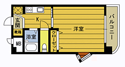 D&CHOUSE2 1Kの間取図画像