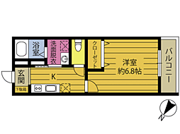 Rutile 1Kの間取図画像