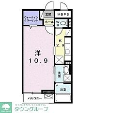 グランヒルズ 1Kの間取図画像