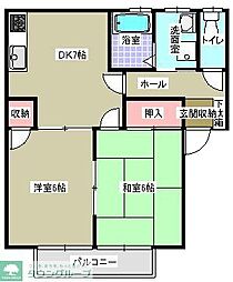 シャルム・K 2DKの間取図画像
