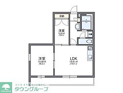 レオパレスネクスト 1SLDKの間取図画像