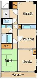 エルメゾン 3DKの間取図画像